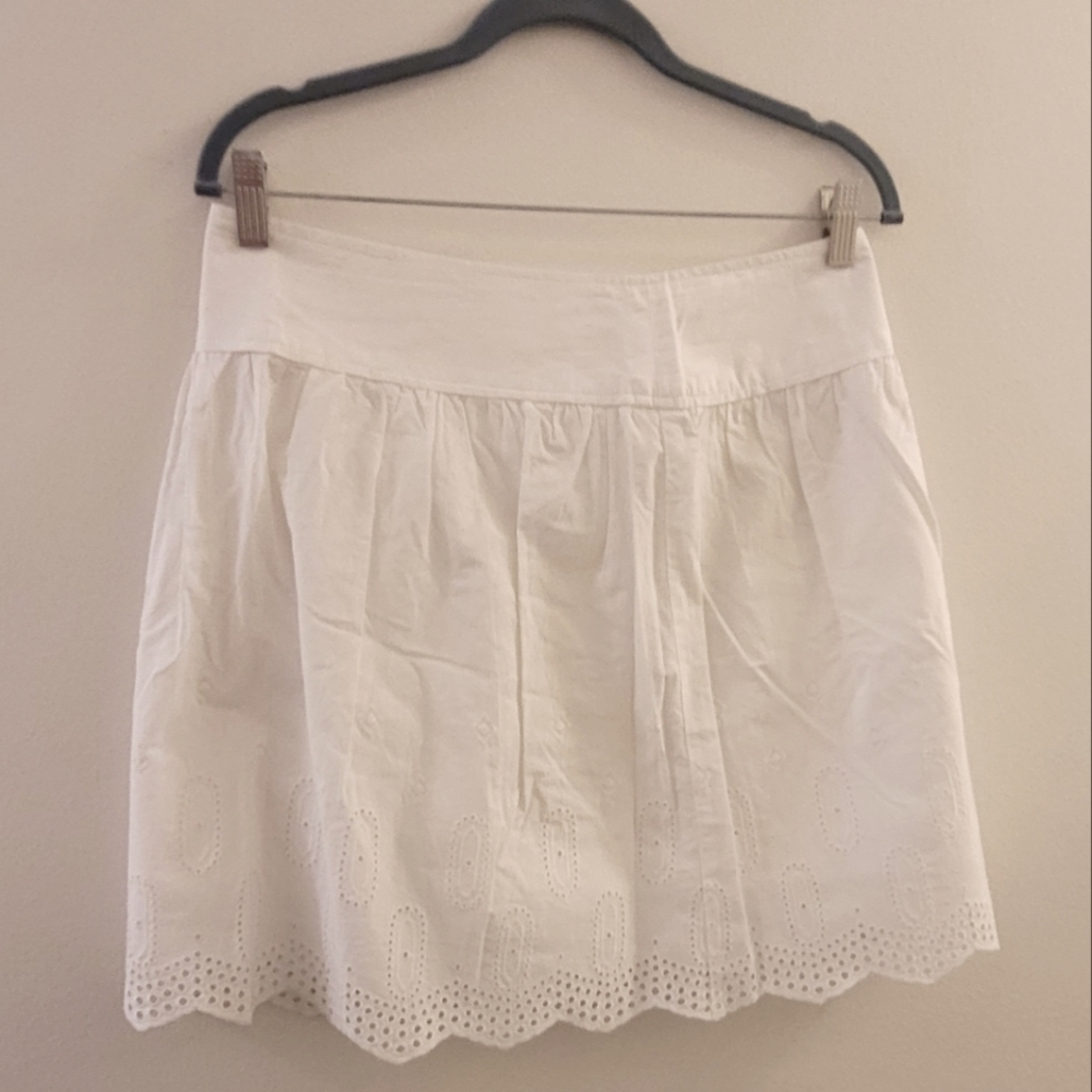 LOFT White Lacey A Line Skirt New with Tags